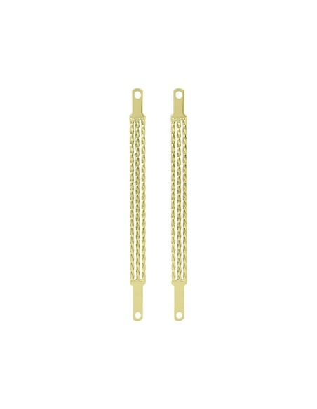 20 Triple Square Twisted Spring Fork Bars Gold.